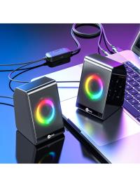 LENOVO LECOO DS100 1+1 Siyah 6w RMS Hoparlör RGB Ledli